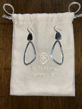 Kendra Scott Silver Open Textured Drop Earrings